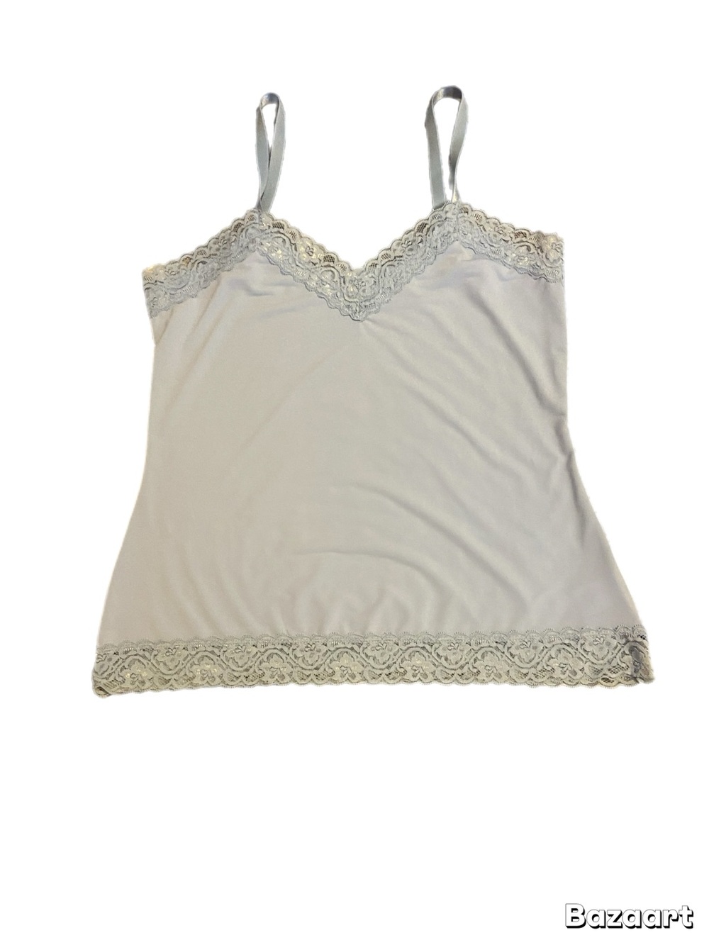 Lace-Trim V-Neck Cami Tank Top